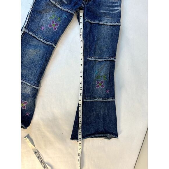 Vintage Embroidered My Michelle Jeans Bell Bottom 70s 80s 90s - Girls Size 7 - Picture 6 of 13
